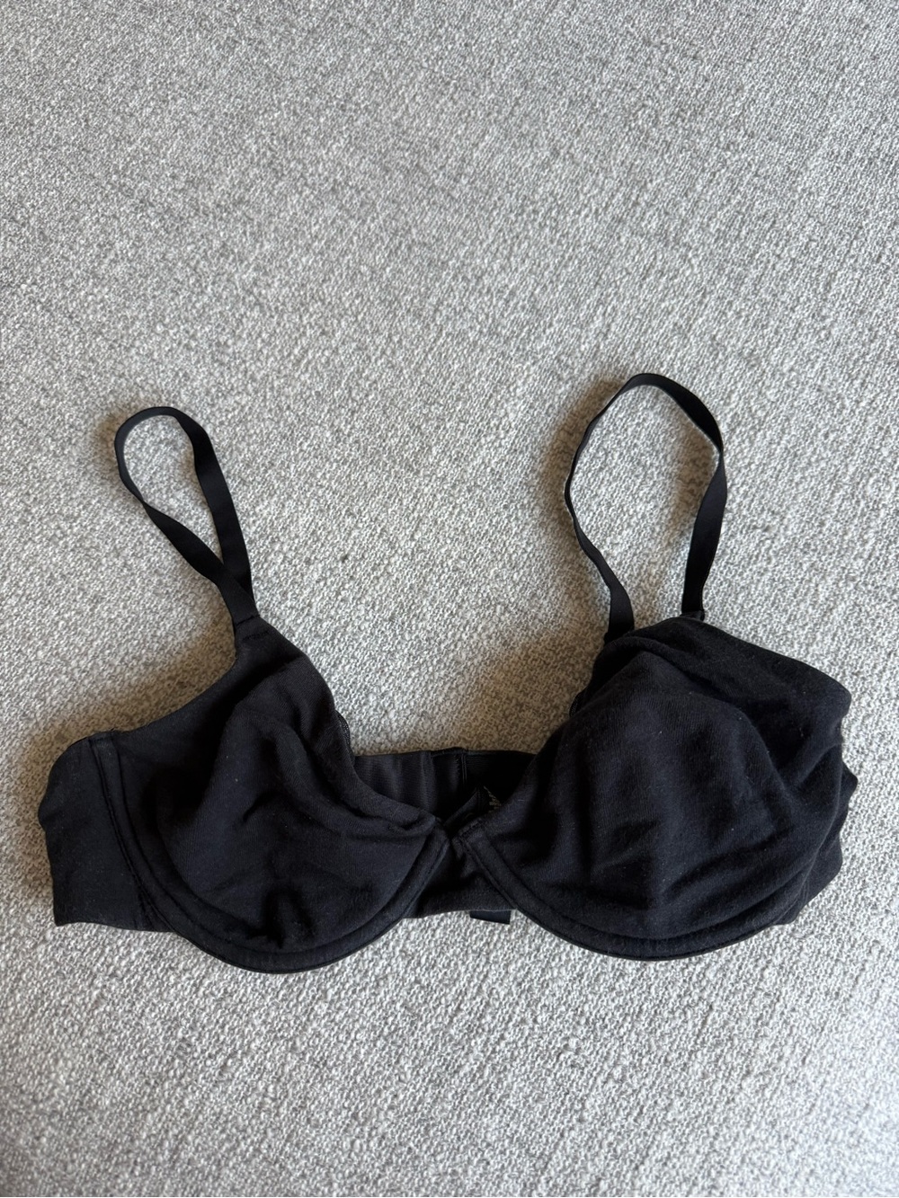 Skims Black Underwire Bra with Adjustable Straps - Women's Intimates